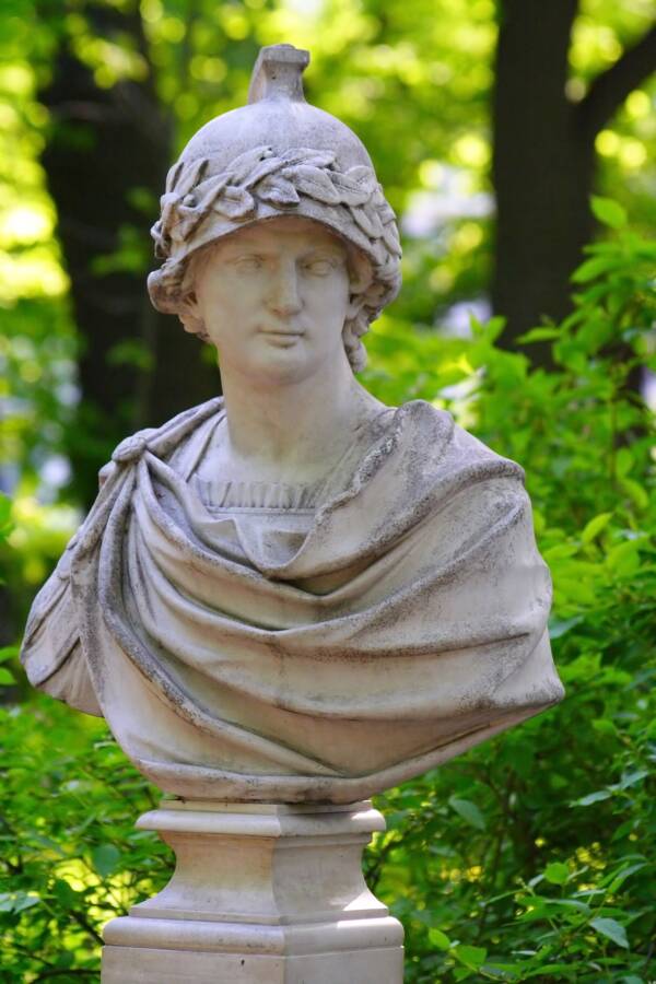Bust of  Alexander the Great , Summer Garden, Saint-Petersburg