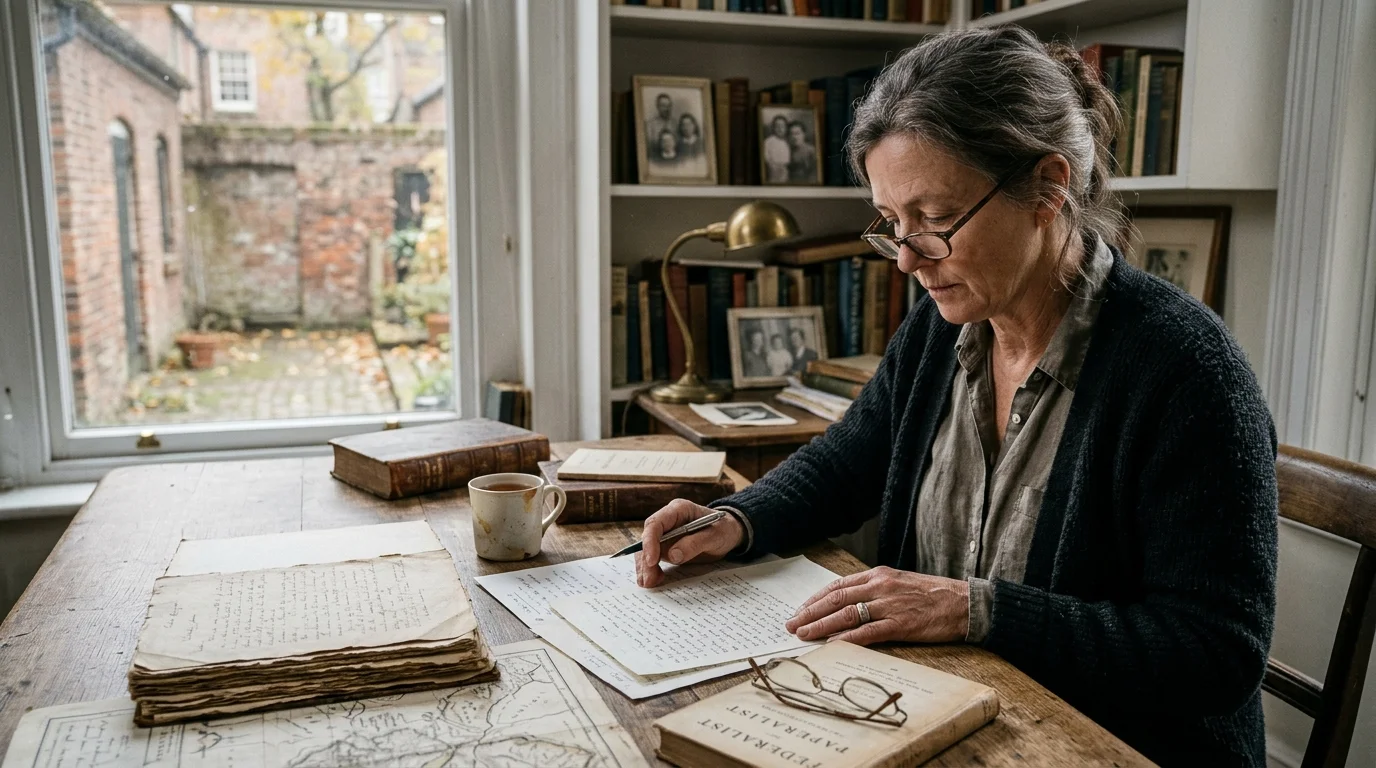 Editorial photograph illustrating: The Intellectual Architects of the Early Republic